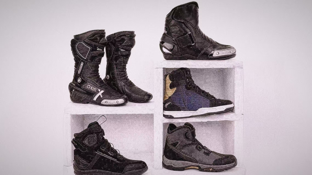 motorcycle-riding-boots-product-display